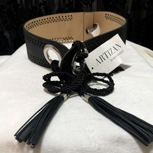Artizan by Robin Barre black tassel belt